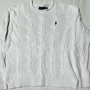 Polo by Ralph Lauren White Cable Knit Sweater (see description)